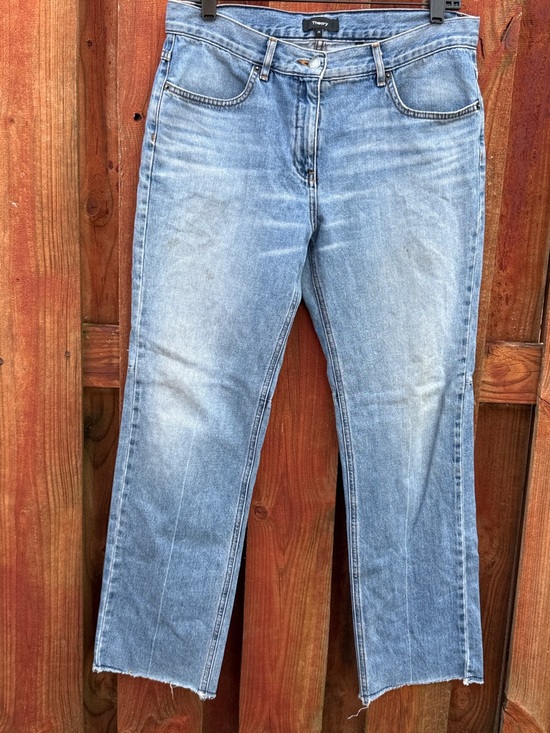 Theory Denim - Theory Women's Straight-Leg Jeans in Light Blue Wash Size 29